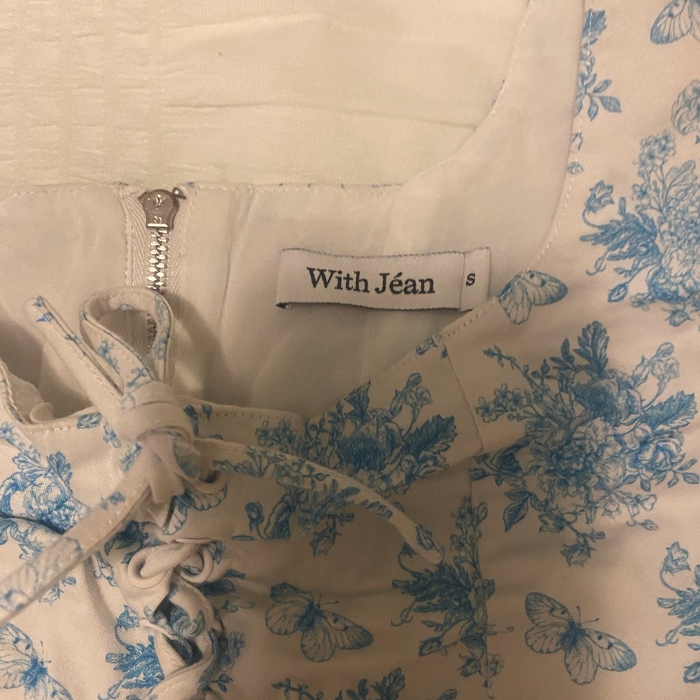 With Jean Blue Floral Corset